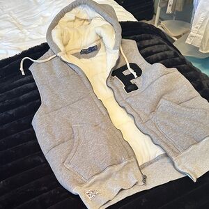 Ralph Lauren Gray Hooded Vest